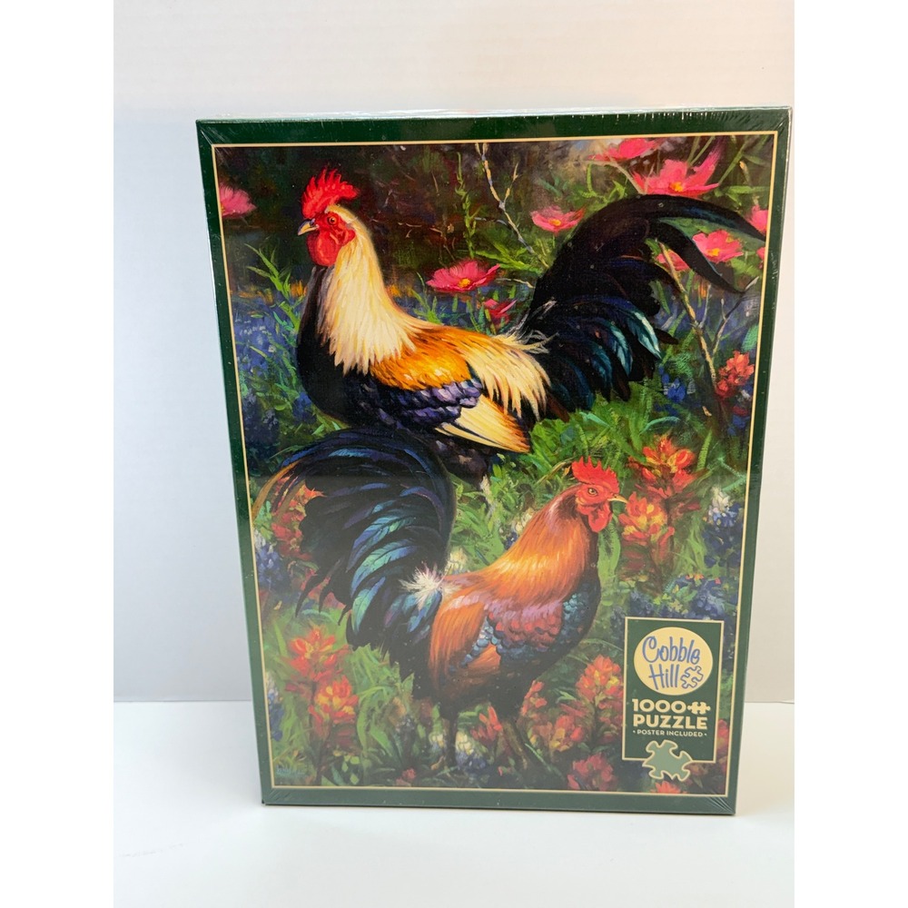 Cobble Hill Jigsaw Puzzle 1000 Piece Roosters Mark Keathley
